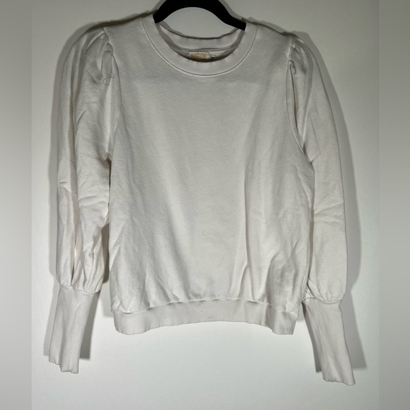 Nation LTD cream puff sleeve crewneck sweatshirt sz S cottagecore coquette - Picture 1 of 9